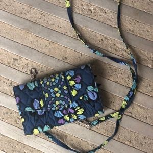 Vera Bradley Indigo Pop Wallet Crossbody